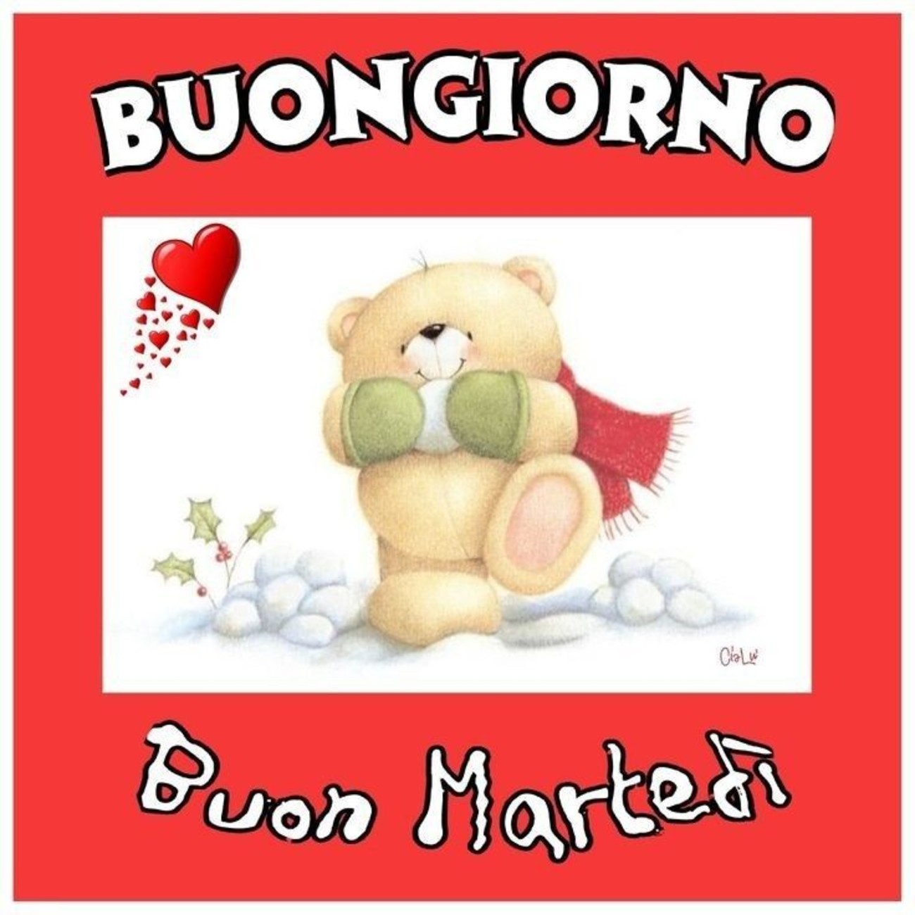 Buon Martedì copritevi bene