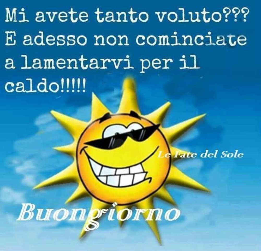 Buongiorno col caldo foto gratis