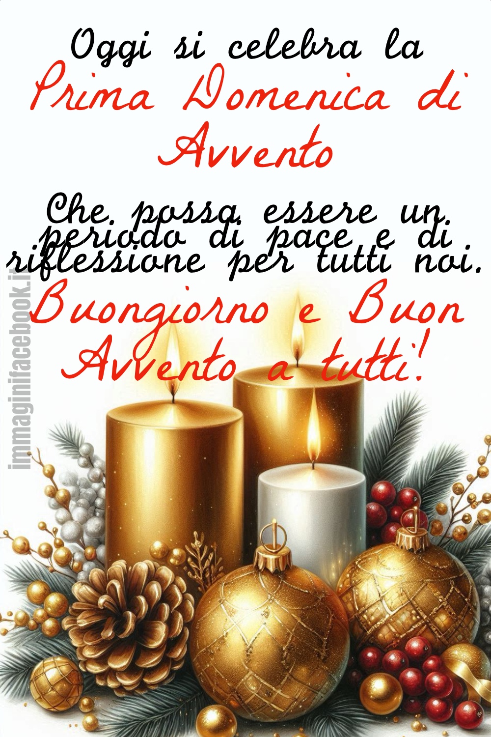 Oggi si celebra la Prima Domenica di Avvento. Che possa essere un periodo di pace e di riflessione per tutti noi. Buongiorno e Buon Avvento a tutti!