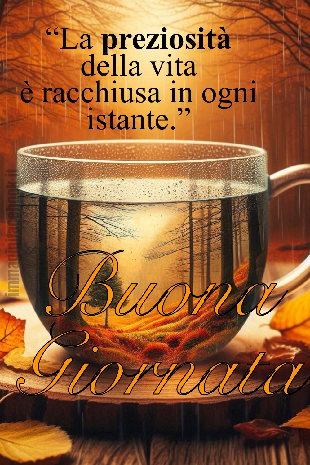 “La preziosità della vita è racchiusa in ogni istante.” Buona Giornata