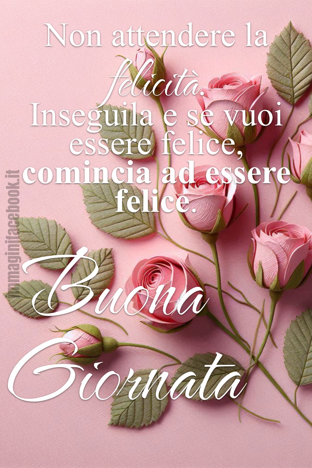 Non attendere la felicità. Inseguila e se vuoi essere felice, comincia ad essere felice. Buona Giornata